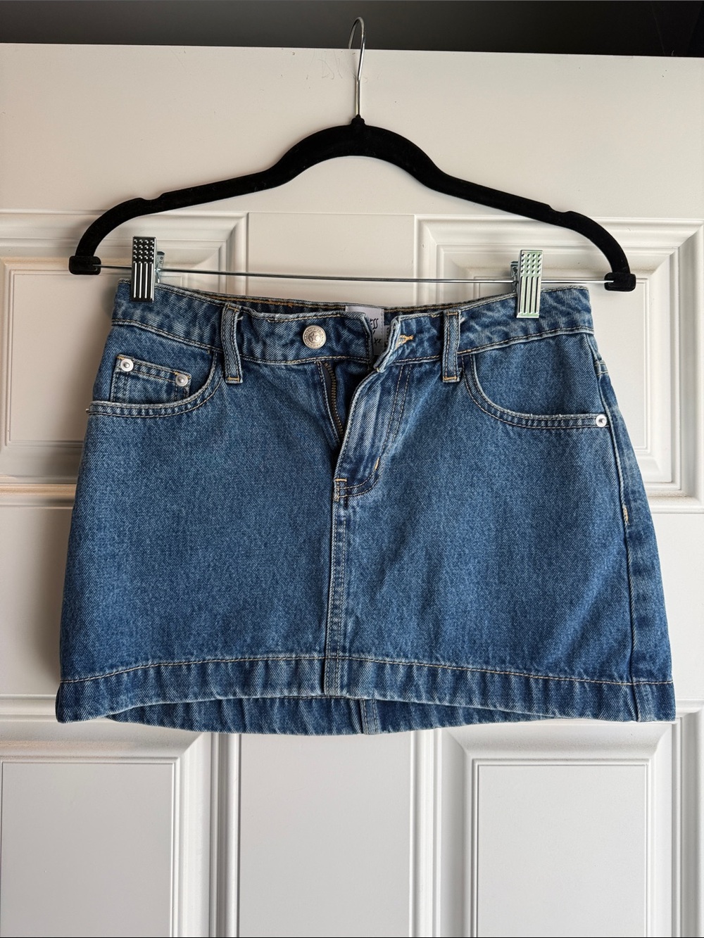 Princess Polly Classic Blue Denim Mini Skirt